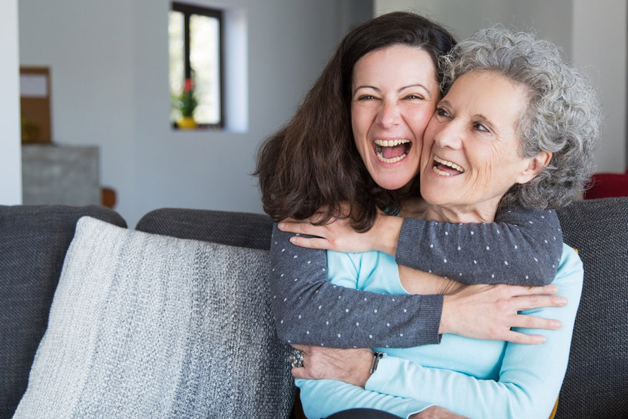 Adult mother and daughter